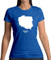 Poland Silhouette Womens T-Shirt