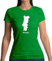 Portugal Silhouette Womens T-Shirt