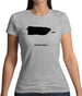 Puerto Rico Silhouette Womens T-Shirt