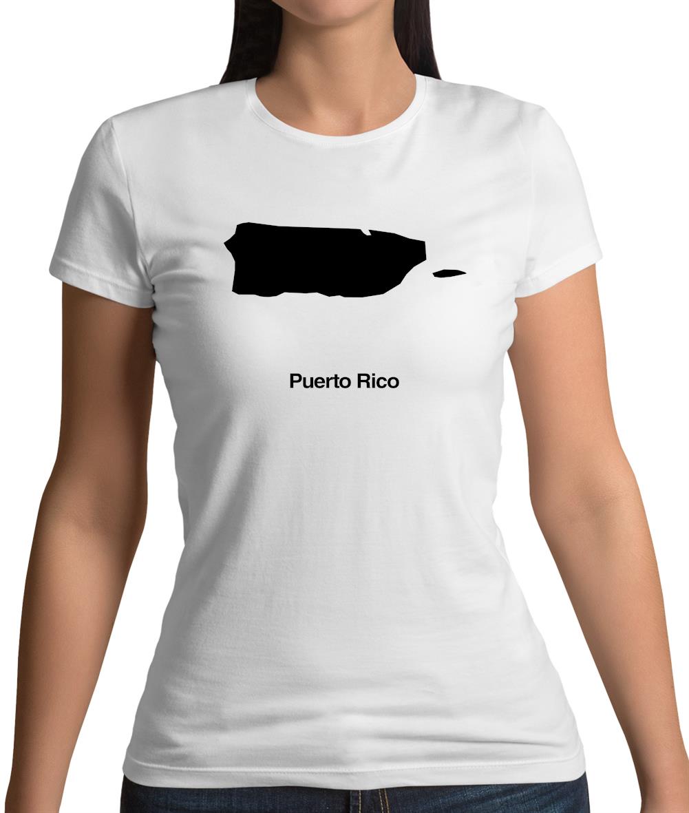 Puerto Rico Silhouette Womens T-Shirt