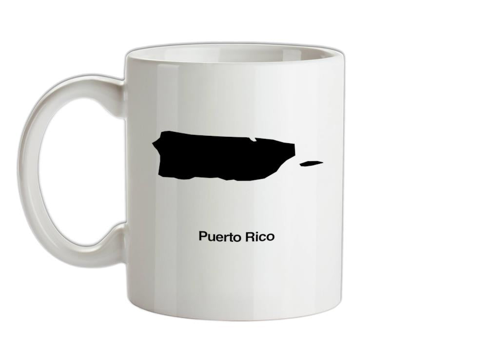 Puerto Rico Silhouette Ceramic Mug