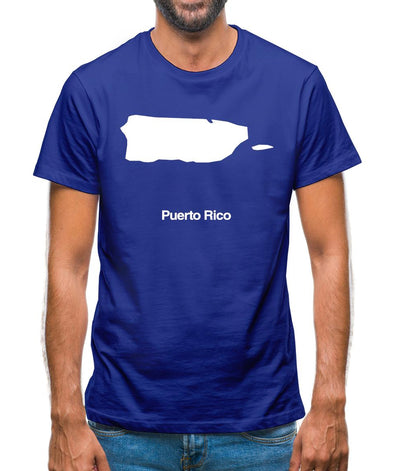 Puerto Rico Silhouette Mens T-Shirt