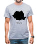 Romania Silhouette Mens T-Shirt