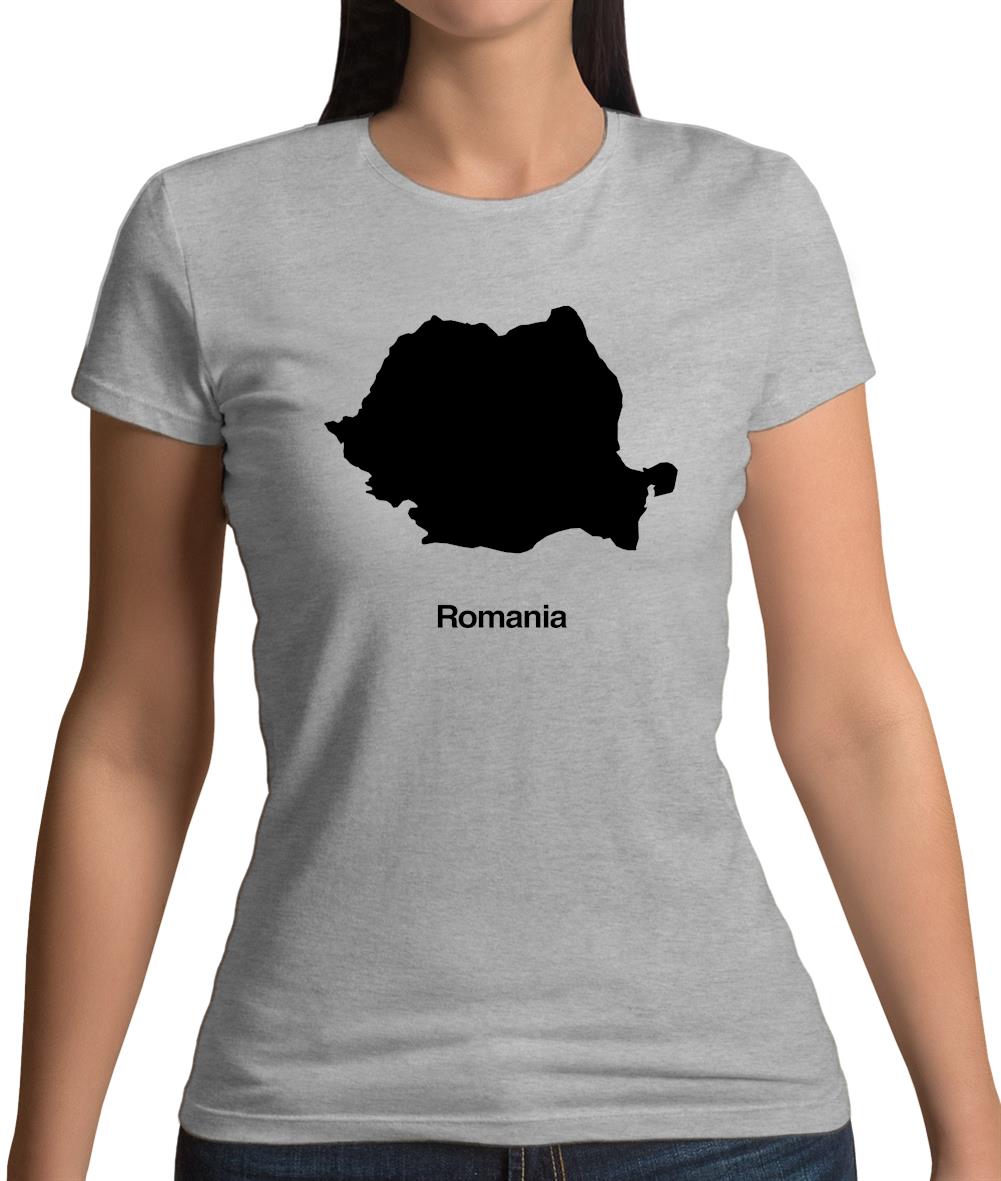 Romania Silhouette Womens T-Shirt