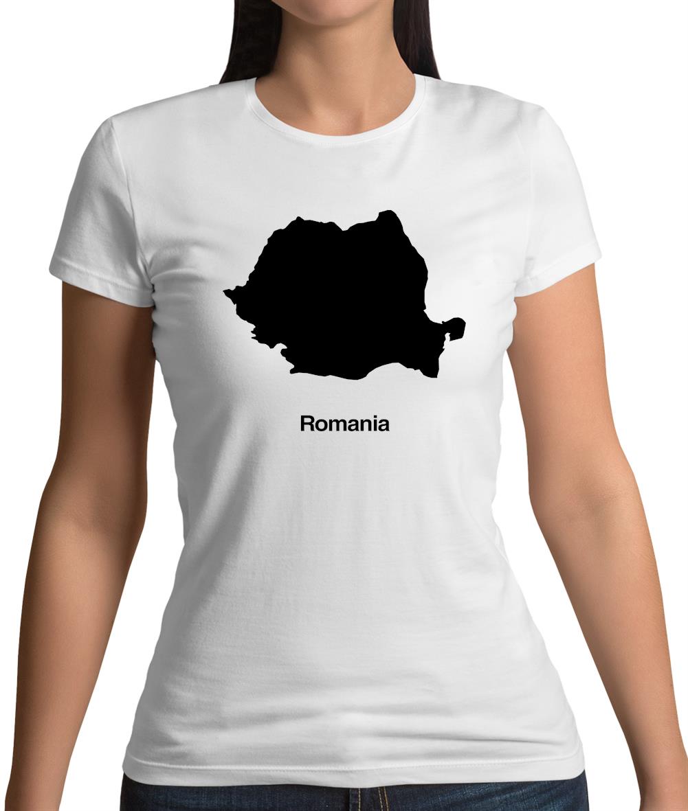 Romania Silhouette Womens T-Shirt