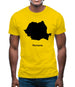 Romania Silhouette Mens T-Shirt