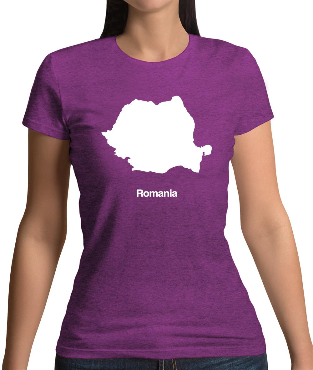 Romania Silhouette Womens T-Shirt
