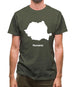 Romania Silhouette Mens T-Shirt