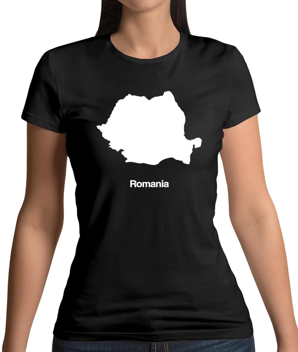 Romania Silhouette Womens T-Shirt