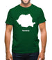 Romania Silhouette Mens T-Shirt