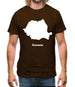 Romania Silhouette Mens T-Shirt