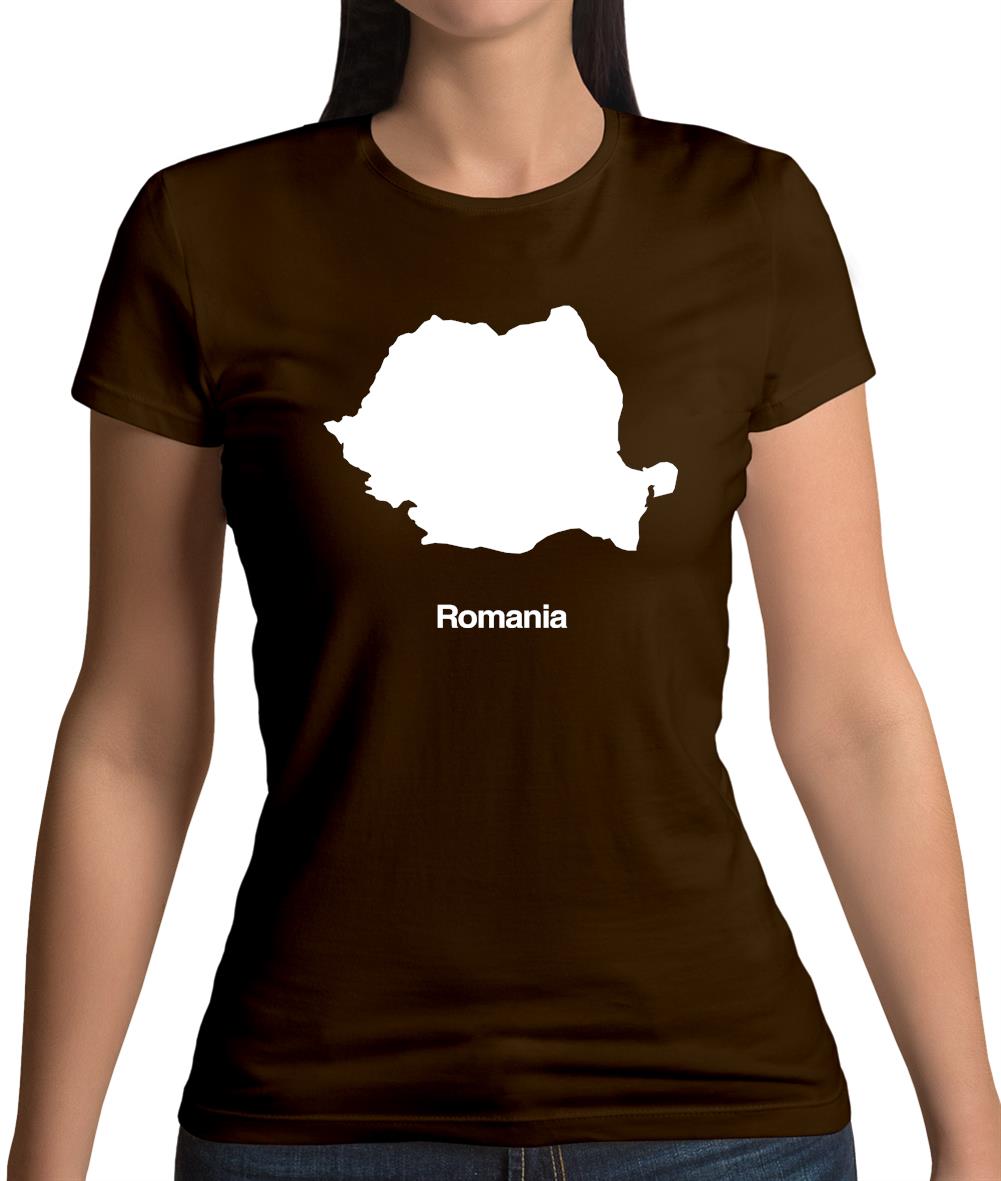 Romania Silhouette Womens T-Shirt