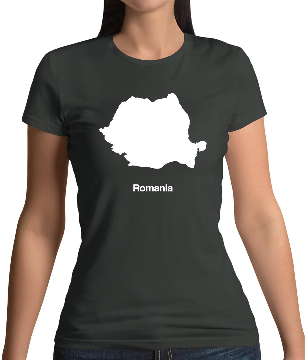 Romania Silhouette Womens T-Shirt