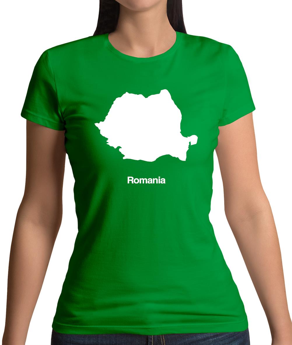Romania Silhouette Womens T-Shirt