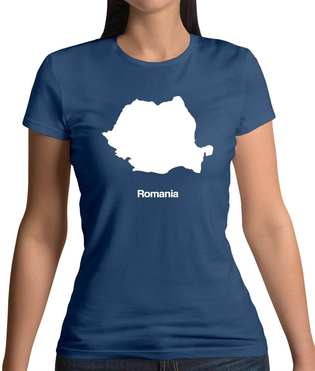 Romania Silhouette Womens T-Shirt
