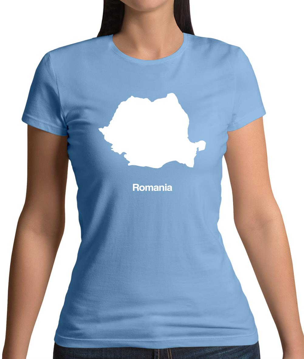 Romania Silhouette Womens T-Shirt