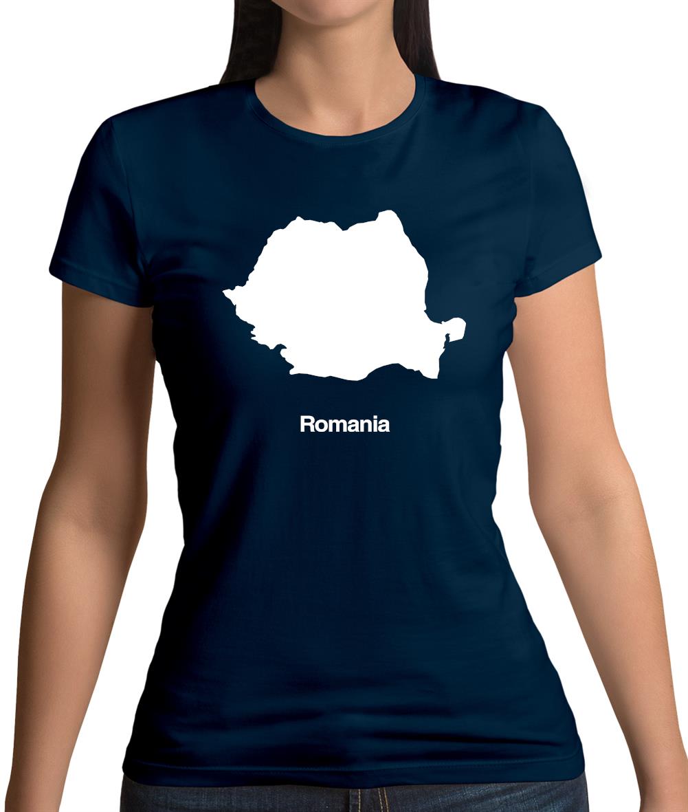 Romania Silhouette Womens T-Shirt