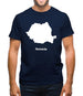 Romania Silhouette Mens T-Shirt