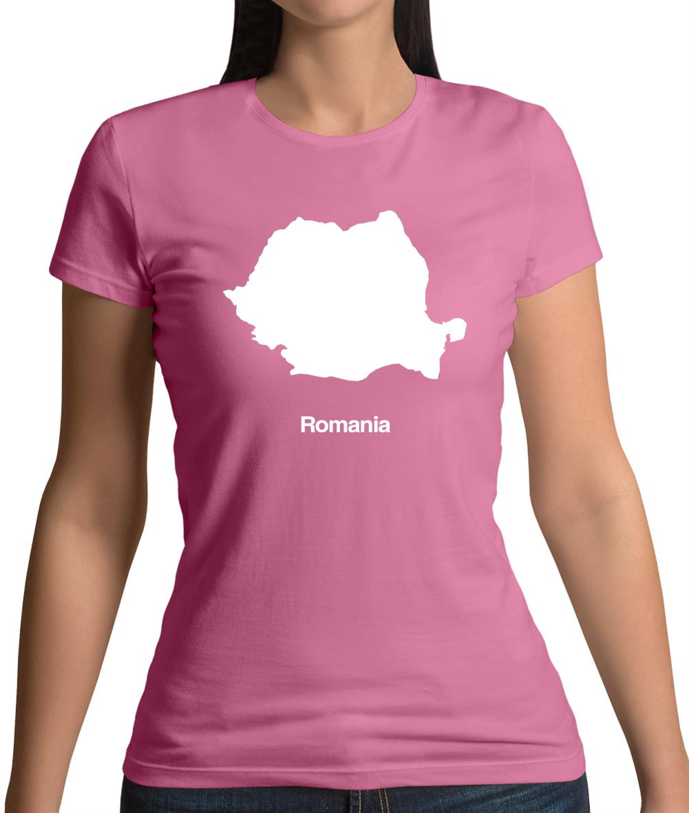 Romania Silhouette Womens T-Shirt