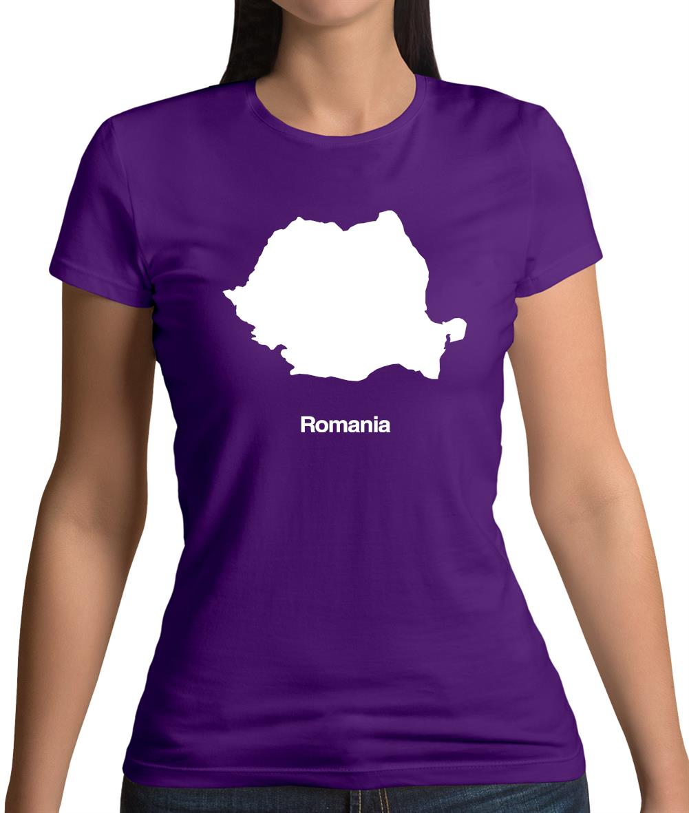 Romania Silhouette Womens T-Shirt