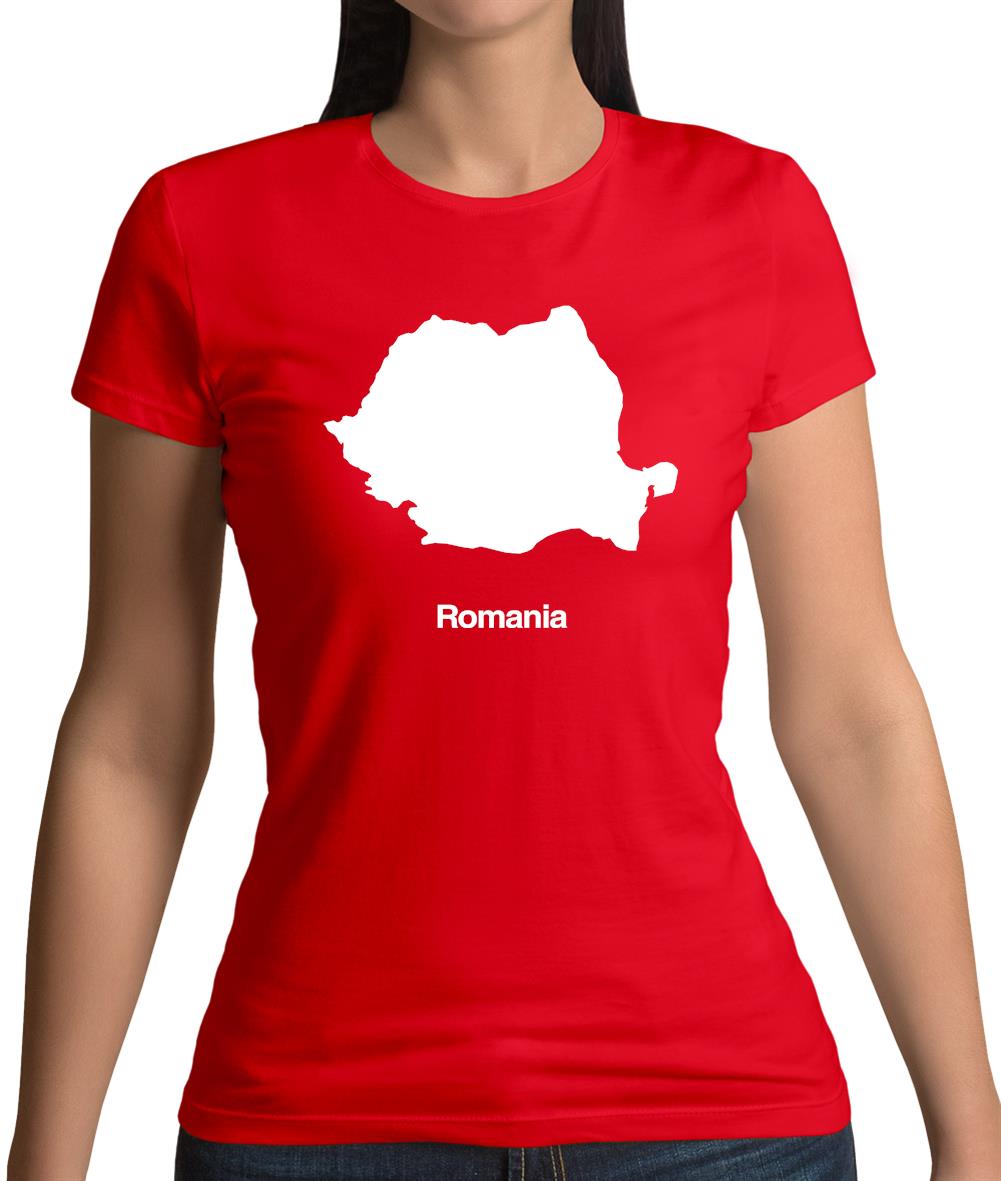 Romania Silhouette Womens T-Shirt