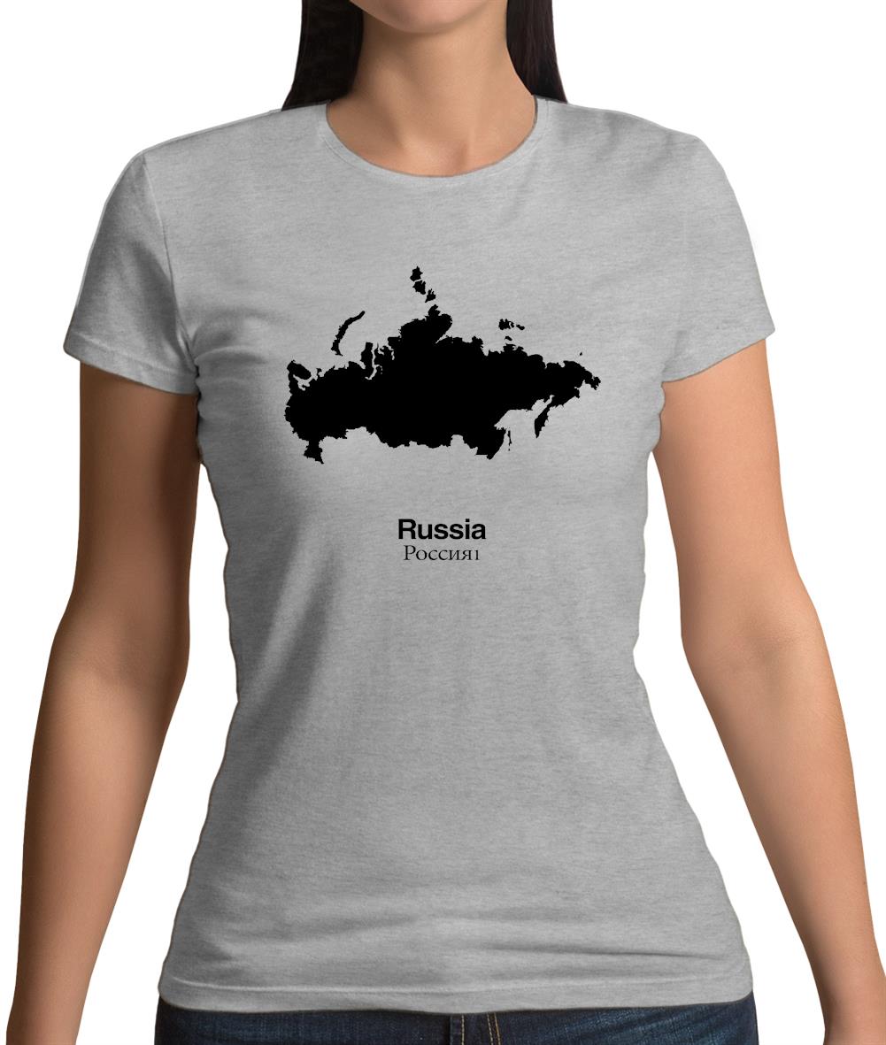 Russia Silhouette Womens T-Shirt