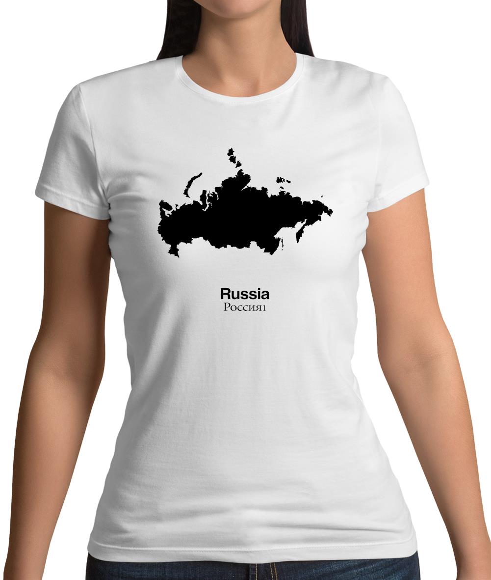 Russia Silhouette Womens T-Shirt