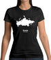 Russia Silhouette Womens T-Shirt