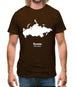 Russia Silhouette Mens T-Shirt