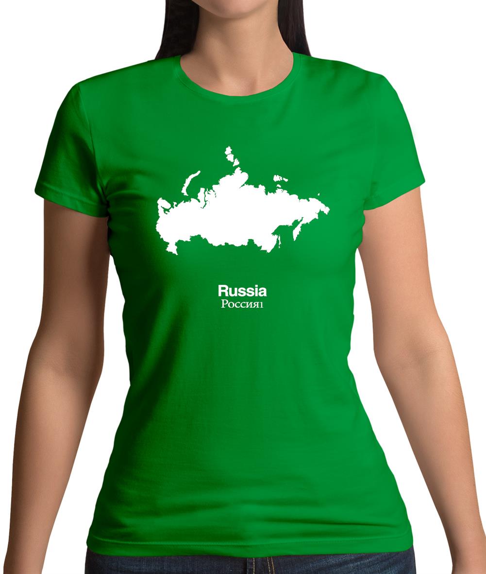 Russia Silhouette Womens T-Shirt