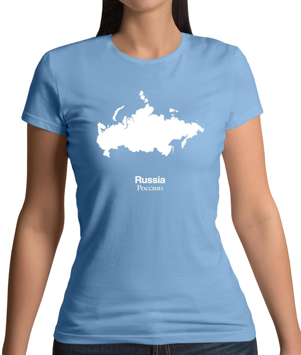 Russia Silhouette Womens T-Shirt