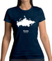 Russia Silhouette Womens T-Shirt