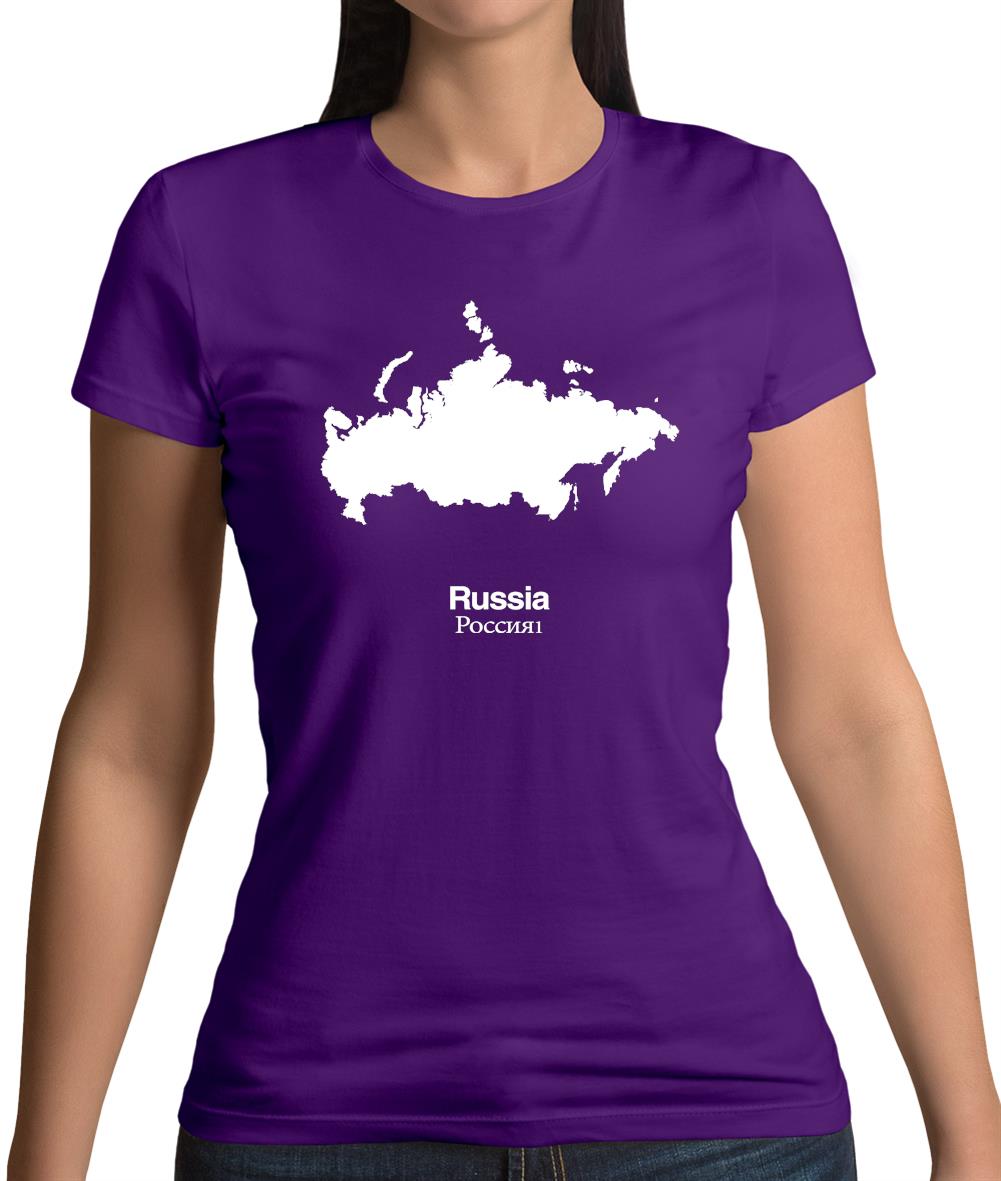 Russia Silhouette Womens T-Shirt