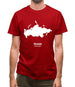Russia Silhouette Mens T-Shirt