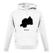 Rwanda Silhouette unisex hoodie