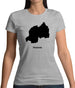 Rwanda Silhouette Womens T-Shirt