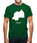 Rwanda Silhouette Mens T-Shirt