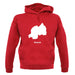 Rwanda Silhouette unisex hoodie