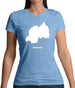 Rwanda Silhouette Womens T-Shirt