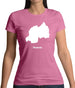 Rwanda Silhouette Womens T-Shirt