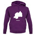 Rwanda Silhouette unisex hoodie