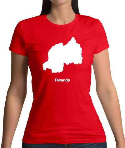 Rwanda Silhouette Womens T-Shirt