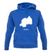 Rwanda Silhouette unisex hoodie