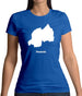 Rwanda Silhouette Womens T-Shirt