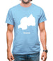 Rwanda Silhouette Mens T-Shirt