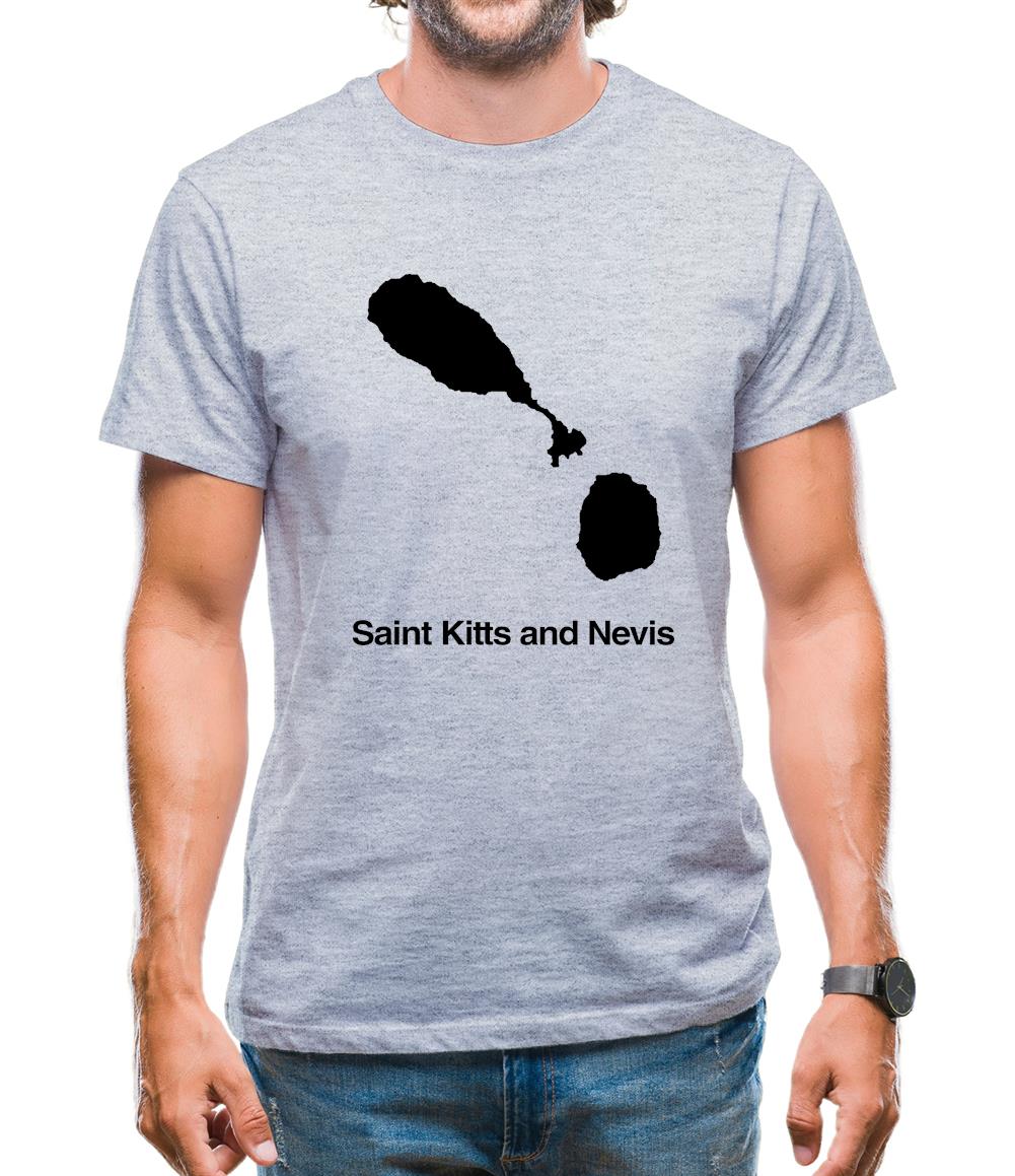 Saint Kitts And Nevis Silhouette Mens T-Shirt