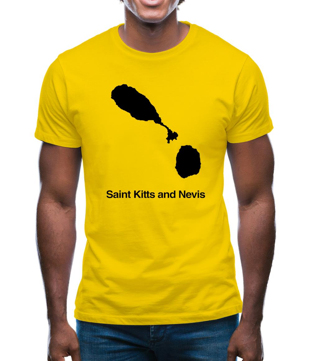Saint Kitts And Nevis Silhouette Mens T-Shirt