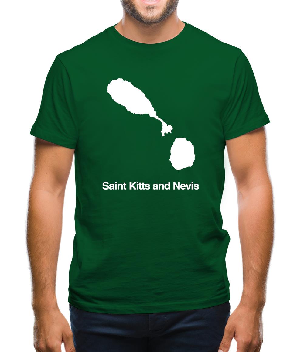 Saint Kitts And Nevis Silhouette Mens T-Shirt