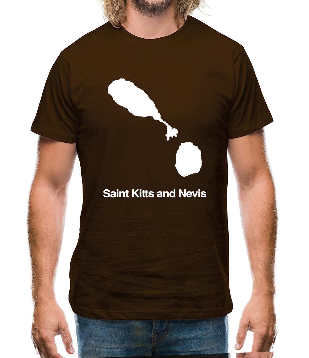 Saint Kitts And Nevis Silhouette Mens T-Shirt