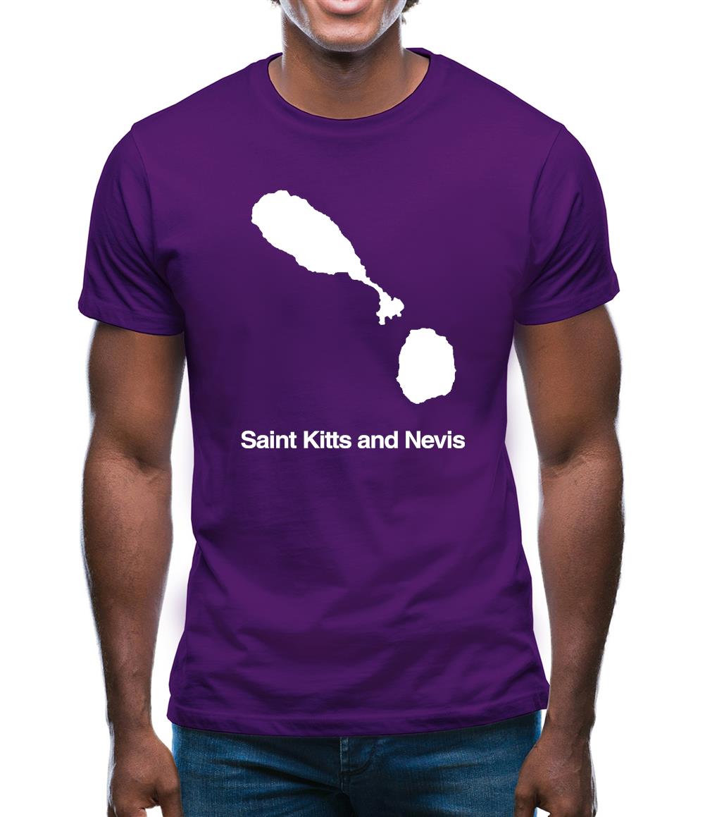 Saint Kitts And Nevis Silhouette Mens T-Shirt